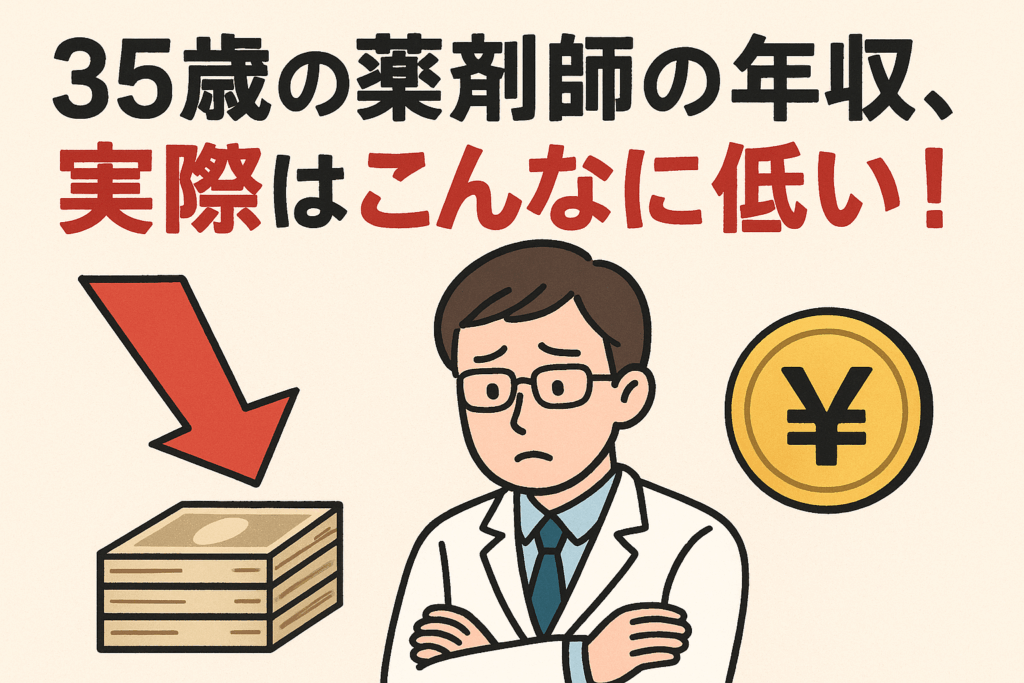 35歳の薬剤師の年収、実際はこんなに低い！