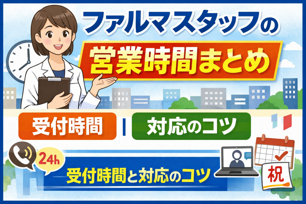 ファルマスタッフの営業時間まとめ|受付時間と対応のコツ