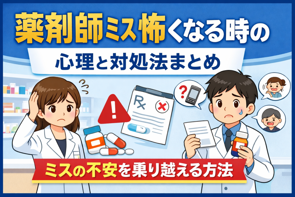 薬剤師のミスが 怖くなる時の心理と対処法まとめ★