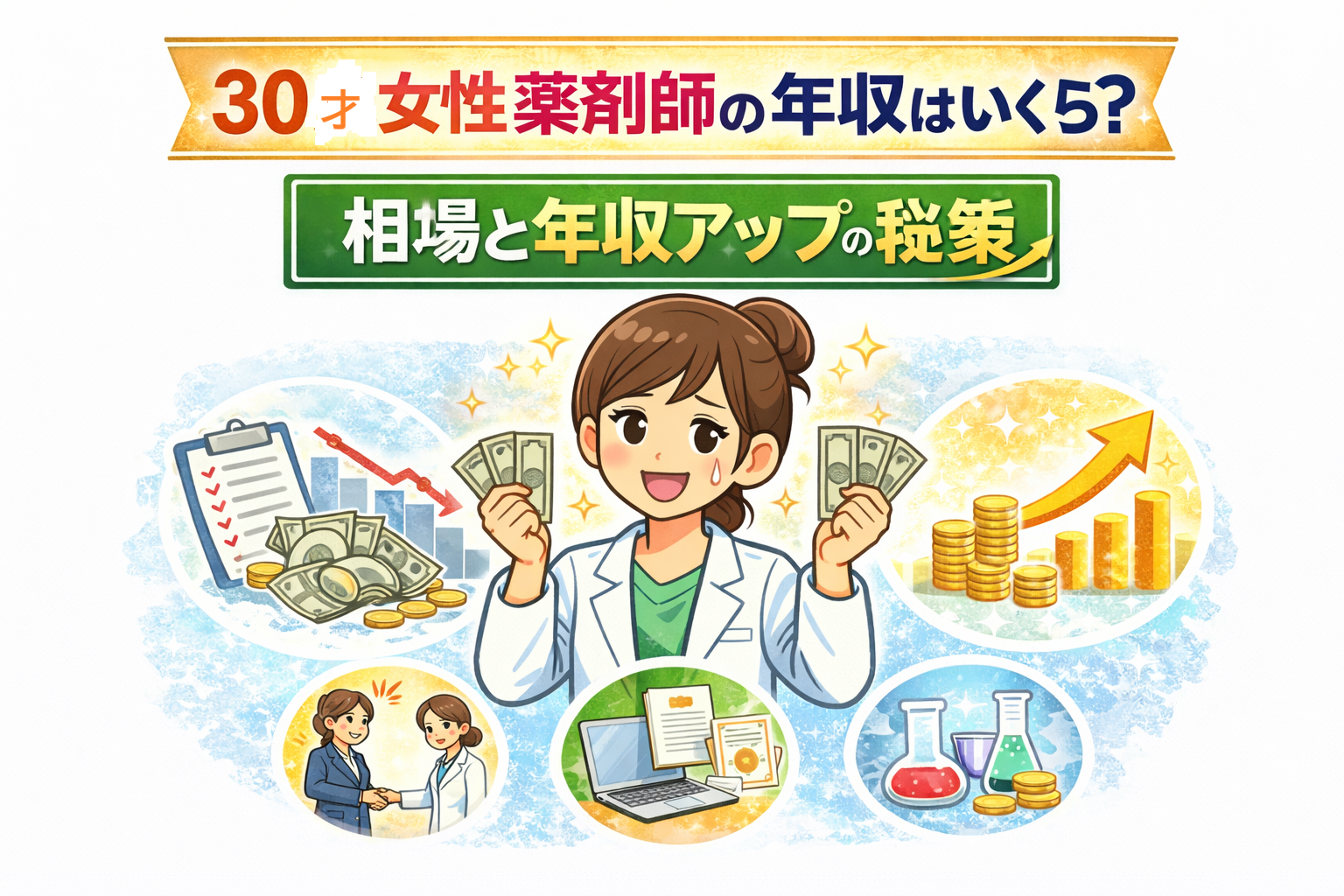 30歳女性薬剤師の年収相場と、現実的に年収を上げる秘策