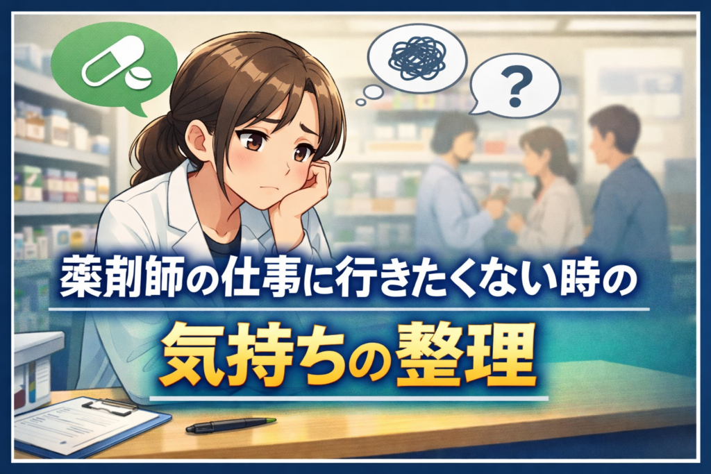 薬剤師の仕事に行きたくない時の気持ちの整理★