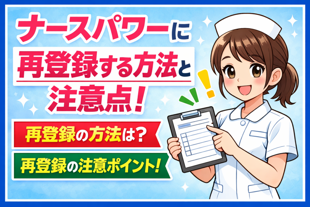 ナースパワーに再登録する方法と注意点！【完全ガイド】