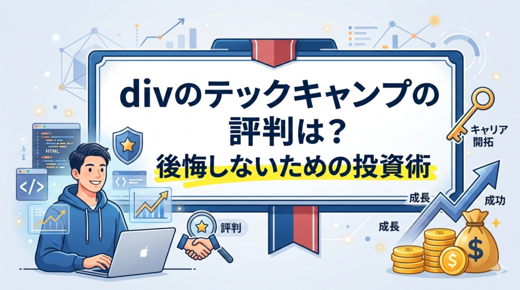 divのテックキャンプの評判は？後悔しないための投資術