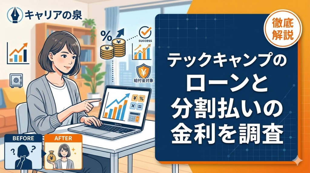 テックキャンプのローンと分割払いの金利を調査