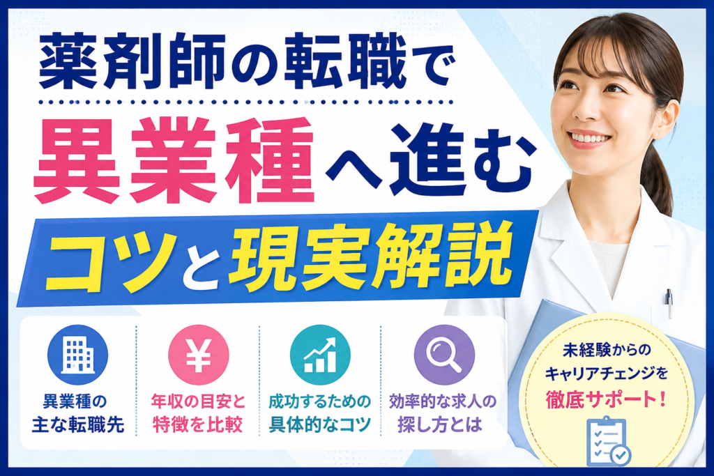 薬剤師の転職で異業種へ進むコツと現実解説 ★
