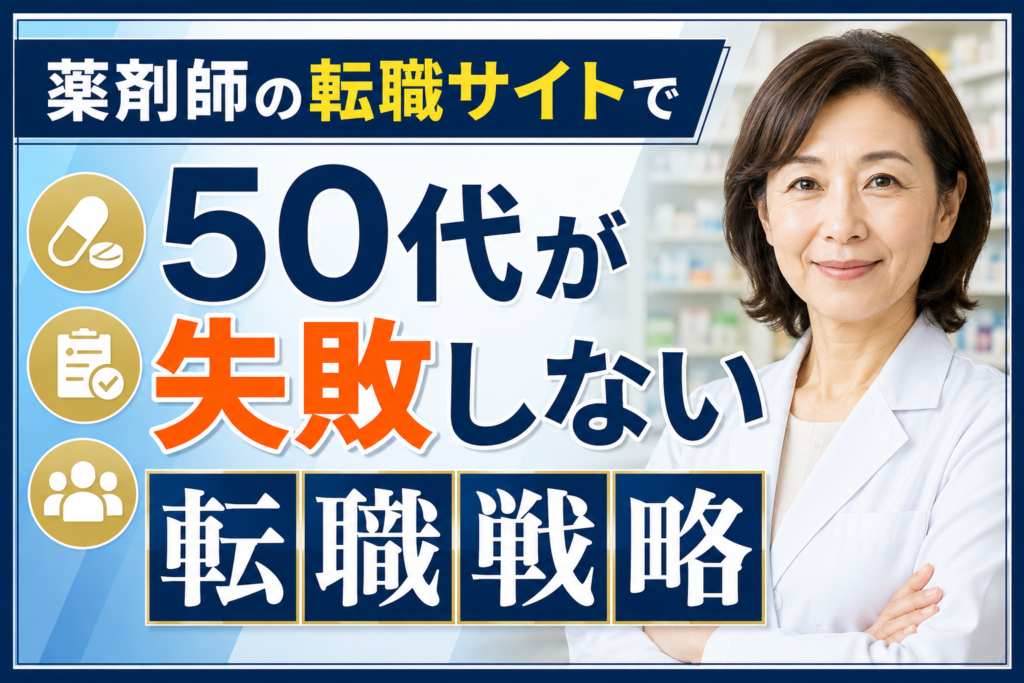 薬剤師の転職サイトで５０代が失敗しない転職戦略！
