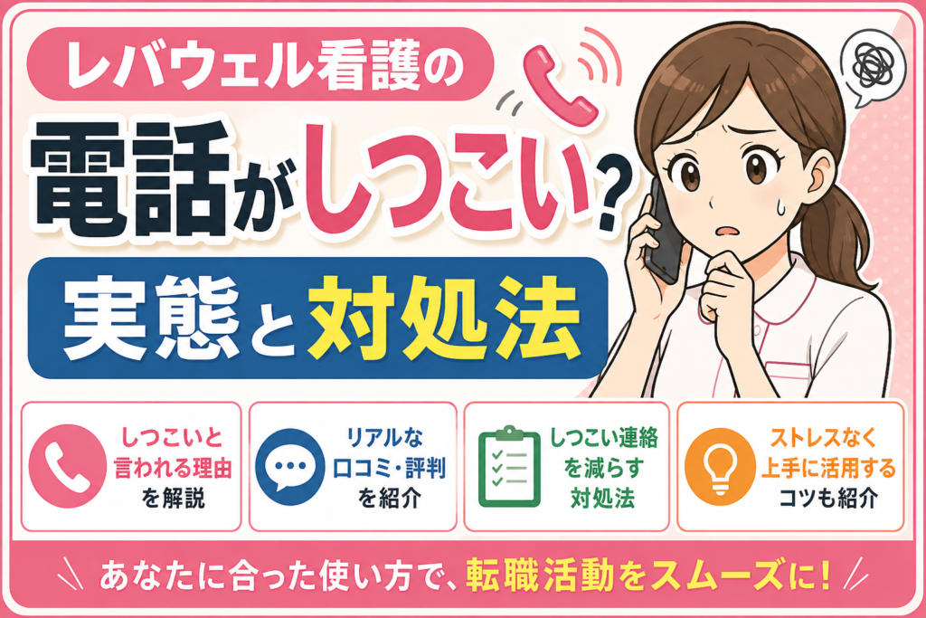 レバウェル看護の電話がしつこい？実態と対処法 ★