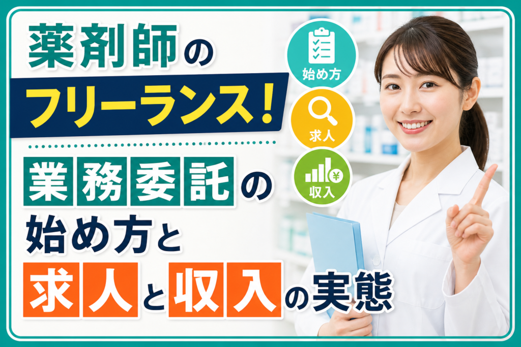 薬剤師のフリーランス！業務委託の始め方と求人と収入の実態 ★